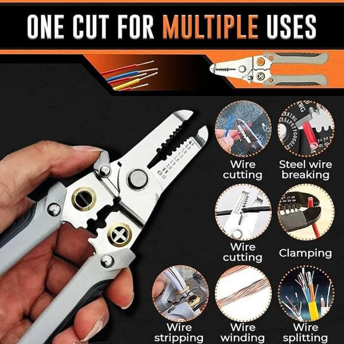 ?️ Stainless Steel Multifunction Wire Stripper Tool
