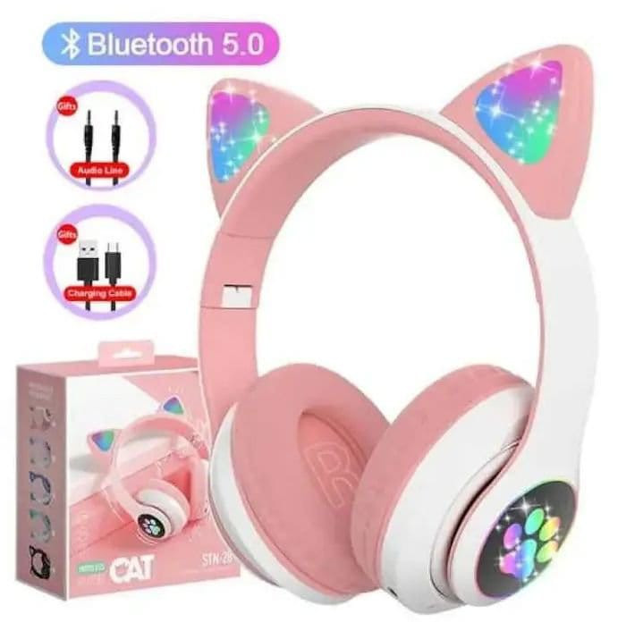 Cat Ear RGB Wireless Headphone STN-28!