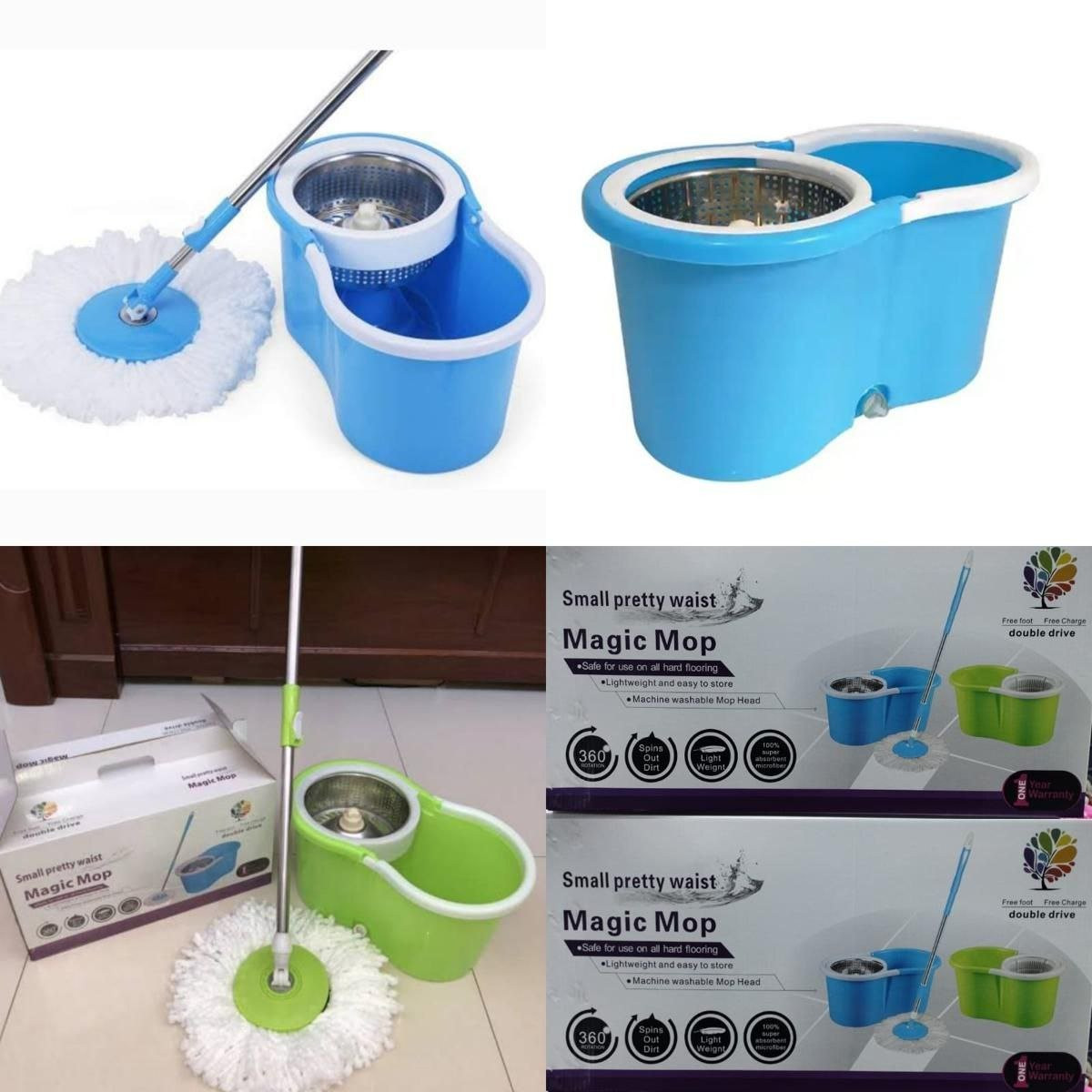 ✨ ? 360° Rotating Easy Wring Magic Spin Mop Set!