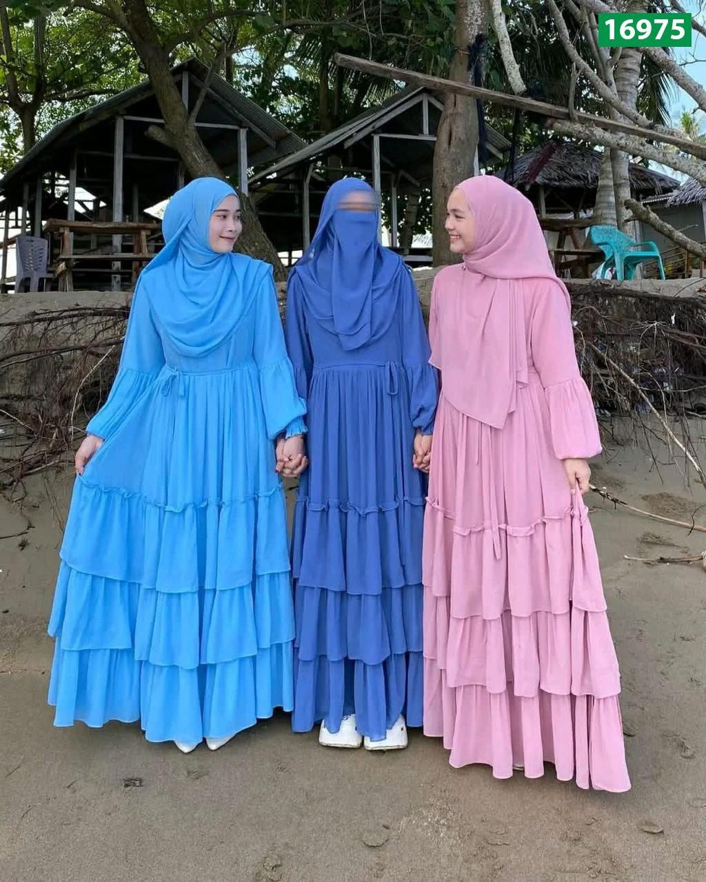 Title: Premium Layer Borka with Hijab (SMJ-16975) ?✨