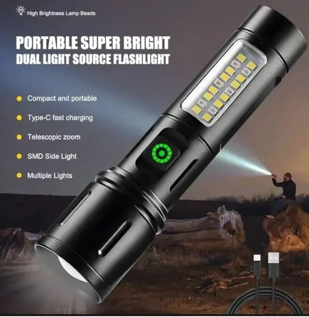 ?  JOYKALY YG-031 High Power Metal Body Zoomable Flashlight!