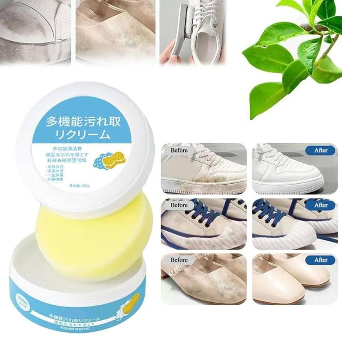Multifunctional Shoe Cleaning Cream (With Sponge)