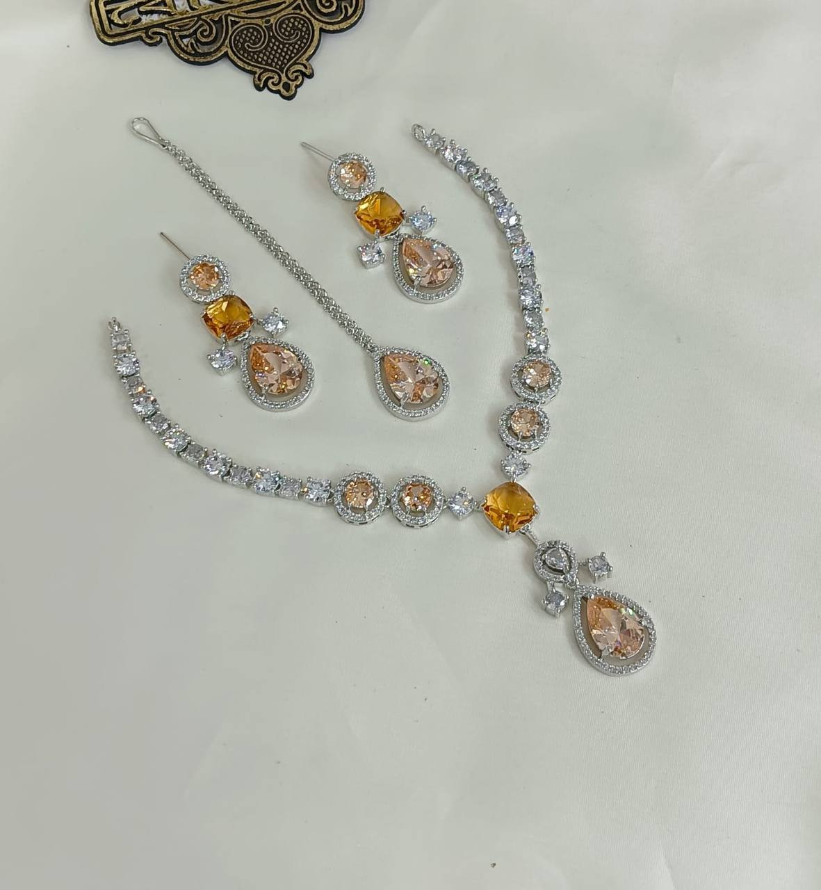 Abro Brand.  Diamond cut Nackless with tikka.